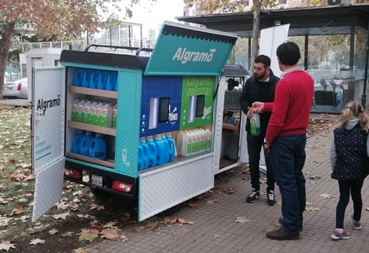 startup chilena de sostenibilidad, algramo, presentará unidades portátiles de reempaquetado en  ee.uu.